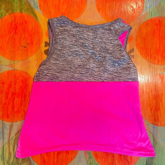Pink On Pink Girls Pink/Gray Athletic Tank Top Size 6x Girls Run - Picture 3 of 3